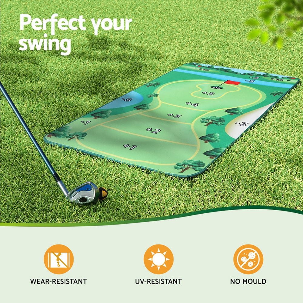 Everfit Golf Chipping Game Mat Indoor Outdoor Practice Training Aid Set
