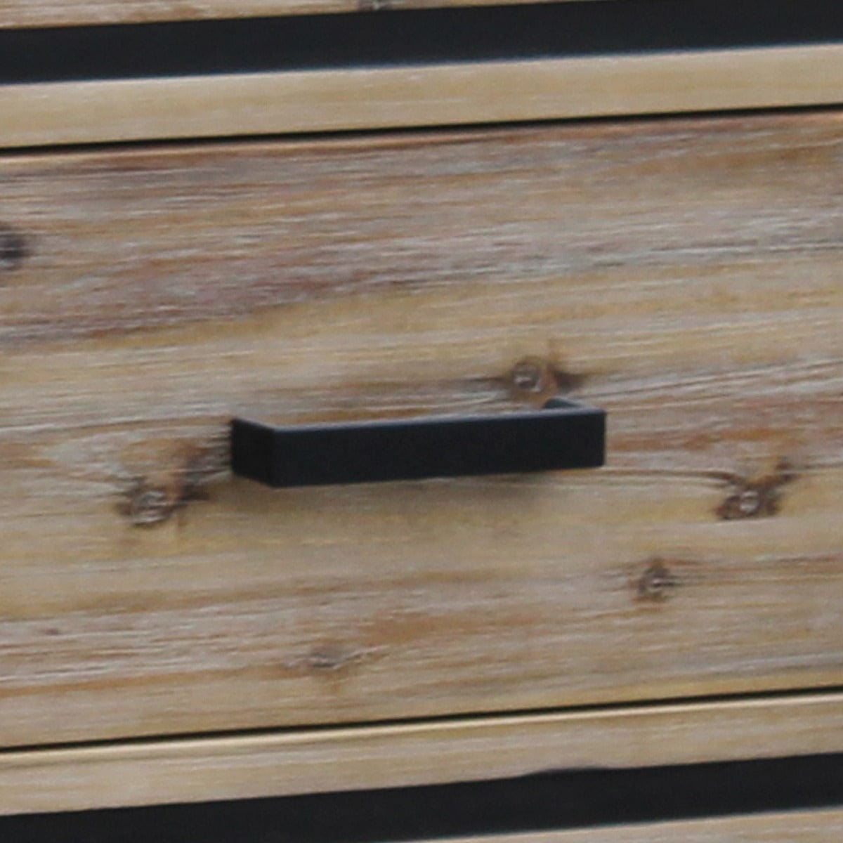 Coffee Table Solid Wood Acacia &amp; Veneer Frame 2 Drawers Storage Sliver Brush Colour