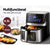 Devanti Air Fryer 6.5L LCD Fryers Clear Window