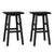 Artiss Bar Stools Kitchen Counter Stools Wooden Chairs Black x2