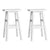 Artiss Bar Stools Kitchen Counter Stools Wooden Chairs White x2