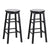 Artiss 2x Bar Stools Round Chairs Wooden Black