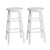 Artiss 2x Bar Stools Round Chairs Wooden White