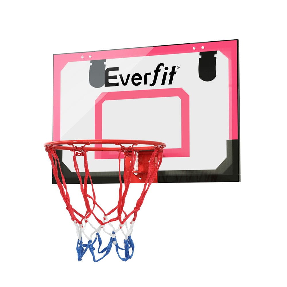 Everfit 23&quot; Mini Basketball Hoop Backboard Door Wall Mounted Sports Kids Red