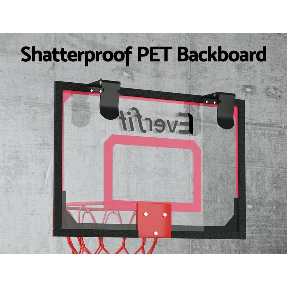Everfit 23&quot; Mini Basketball Hoop Backboard Door Wall Mounted Sports Kids Red