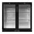 Devanti 198L Bar Fridge Dual Glass Door w/Light Black