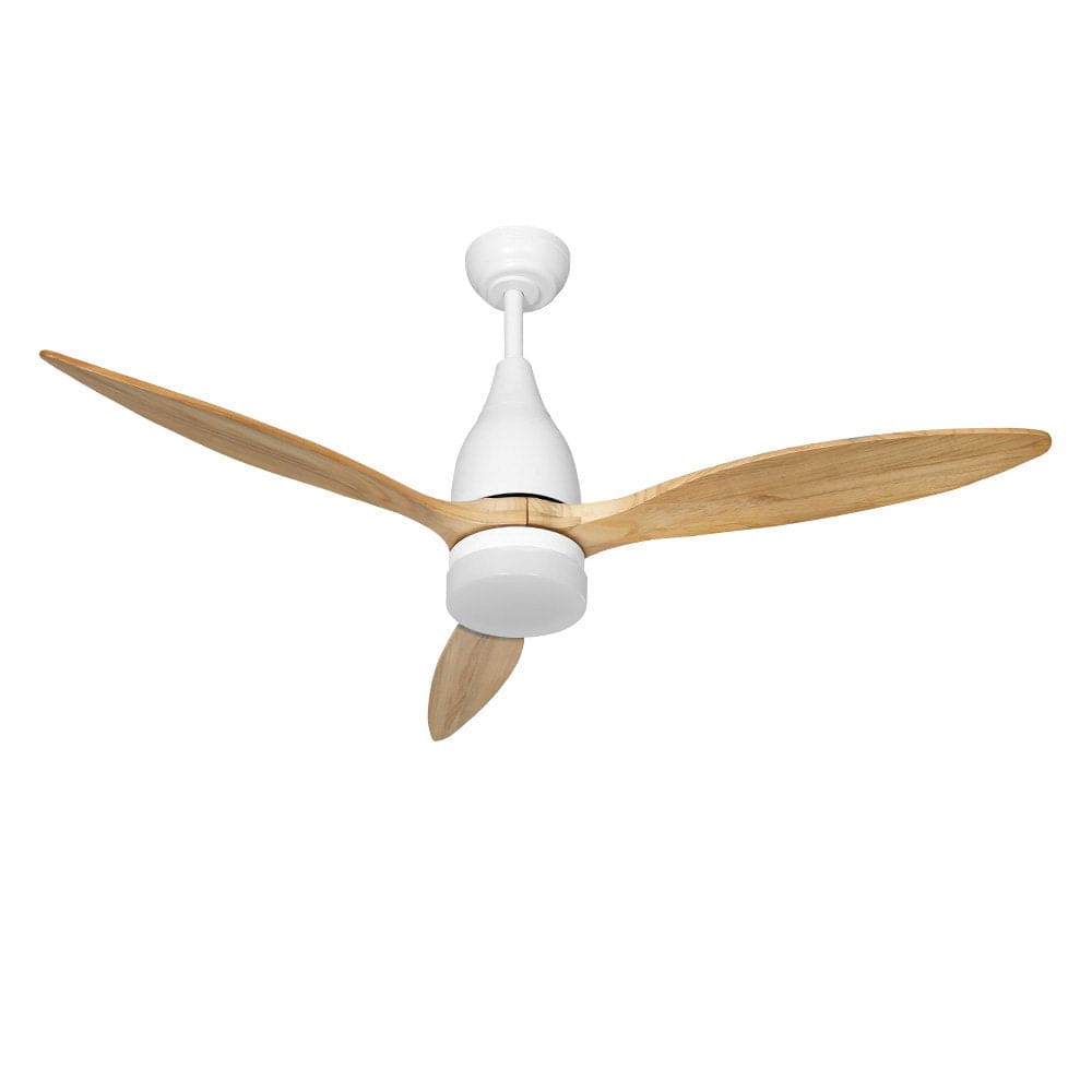 Devanti 52&#39;&#39; Ceiling Fan AC Motor w/Light w/Remote - Light Wood