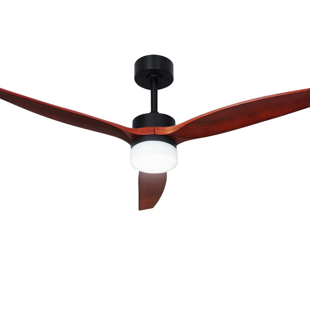 Devanti 52&#39;&#39; Ceiling Fan AC Motor 3 Blades w/Light - Dark Wood