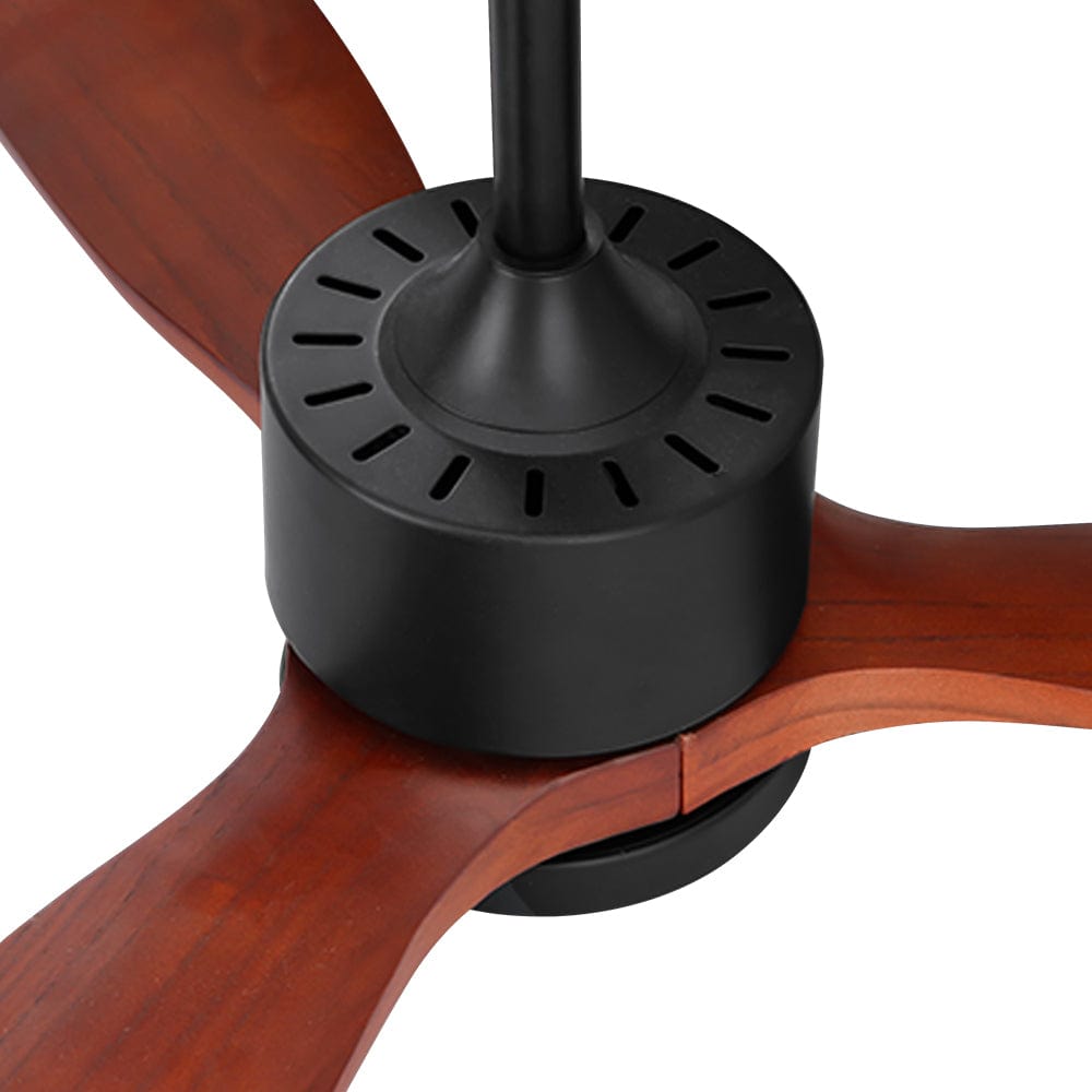 Devanti 52&#39;&#39; Ceiling Fan AC Motor 3 Blades w/Light - Dark Wood