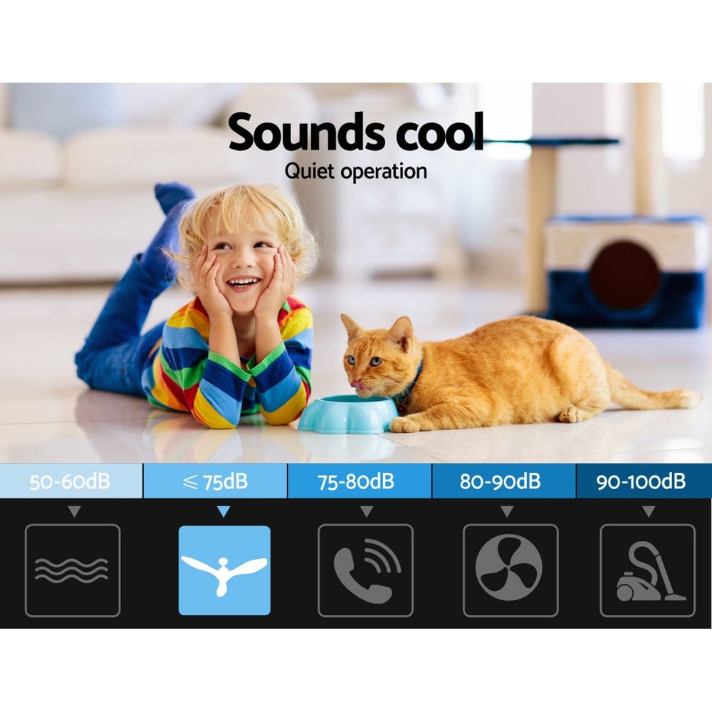 Devanti 52&#39;&#39; Ceiling Fan AC Motor 3 Blades w/Remote - Dark Wood