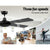 Devanti 52'' Ceiling Fan w/Remote - Black