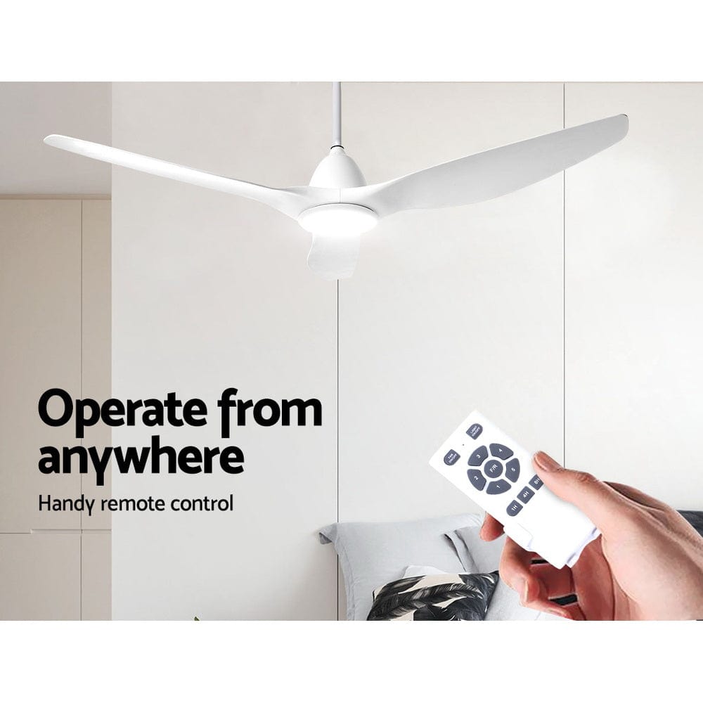 Devanti 64&#39;&#39; Ceiling Fan DC Motor w/Light w/Remote - White