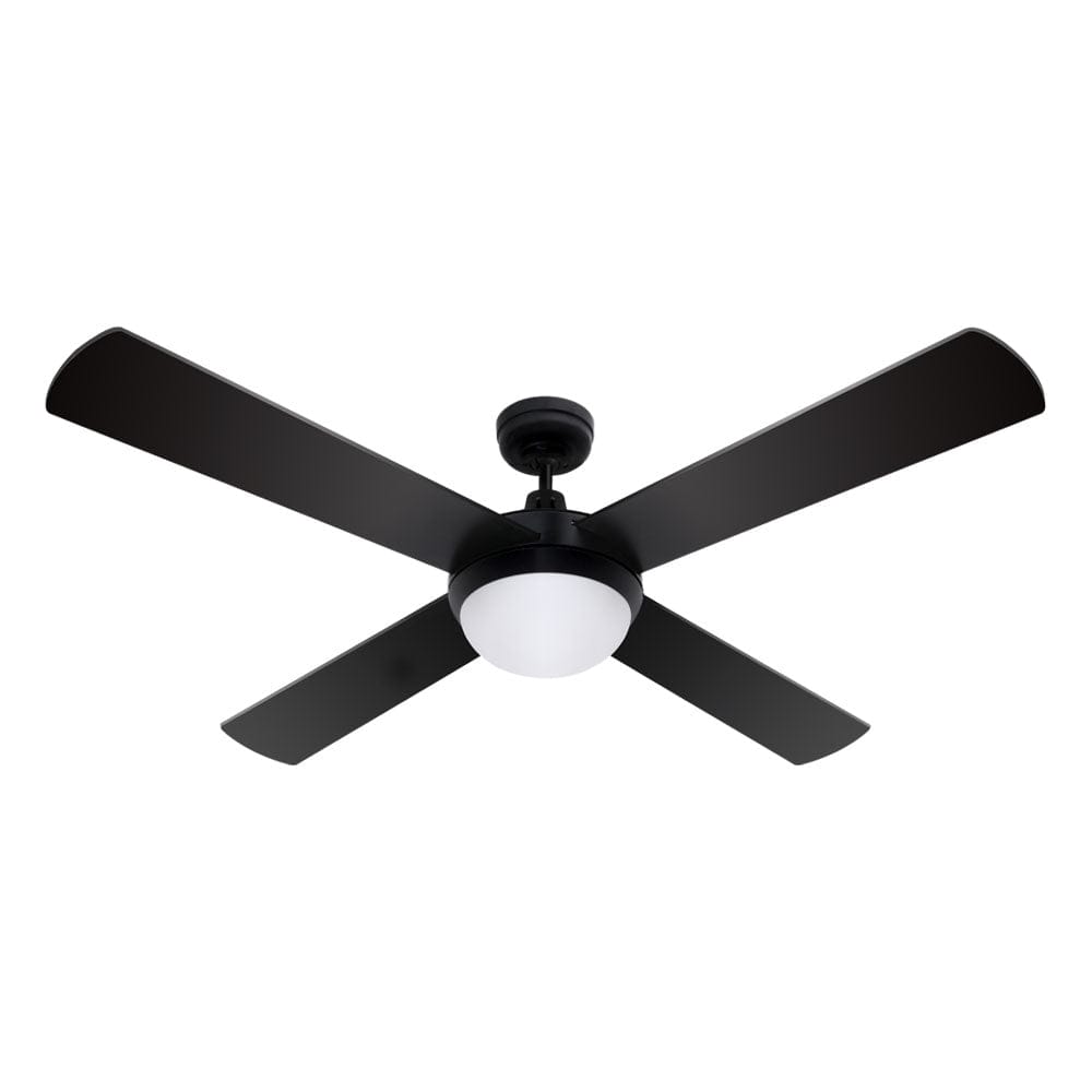 Devanti 52&#39;&#39; Ceiling Fan AC Motor w/Light w/Remote - Black