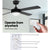 Devanti 52'' Ceiling Fan AC Motor w/Light w/Remote - Black