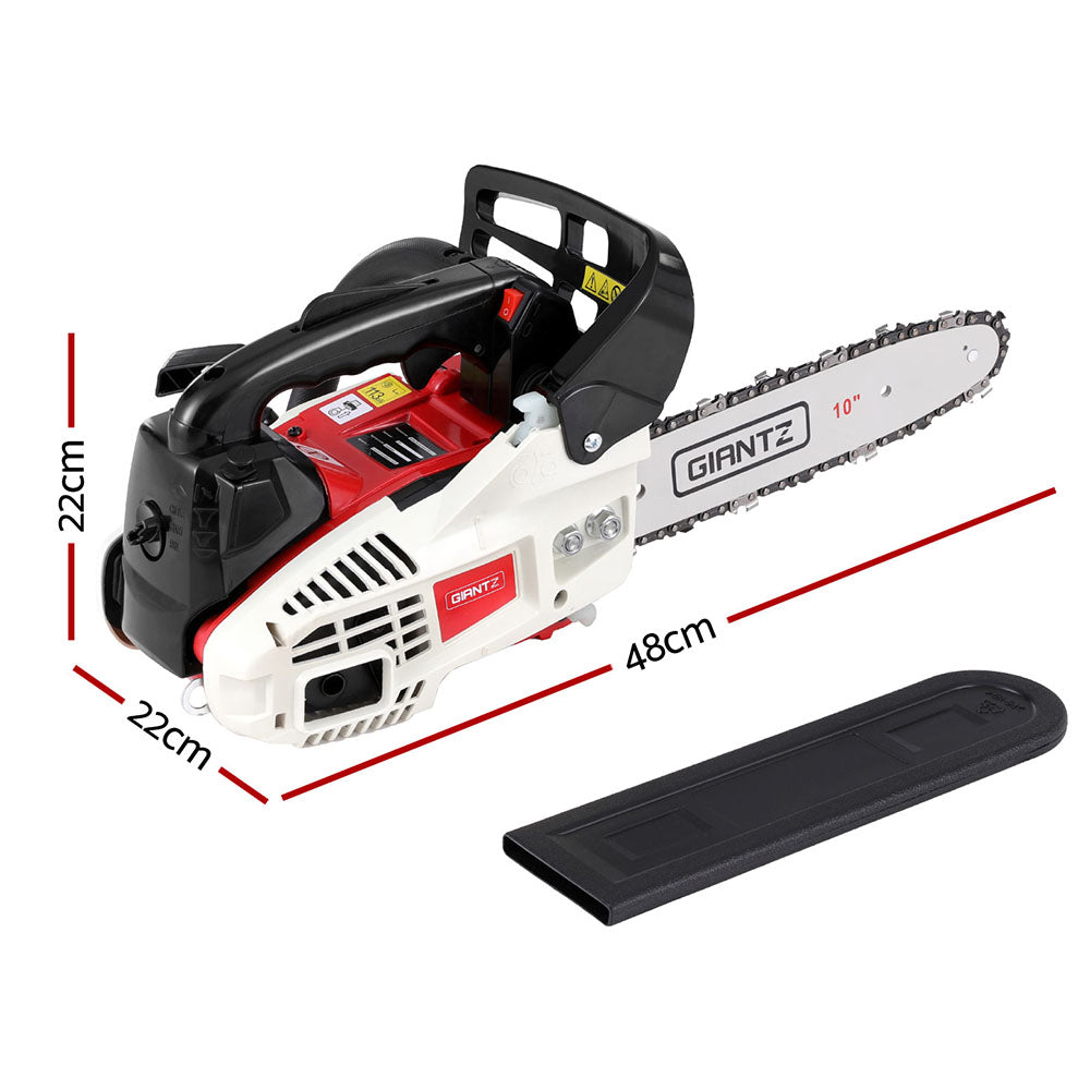 Giantz 25cc Petrol Chainsaw 10&quot; Bar E-Start Tree Pruning Chain Saw