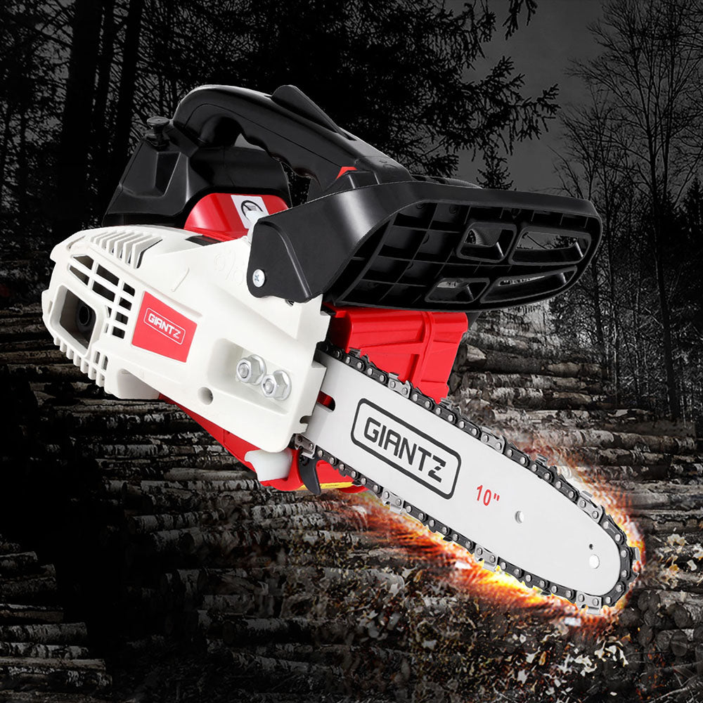 Giantz 25cc Petrol Chainsaw 10&quot; Bar E-Start Tree Pruning Chain Saw