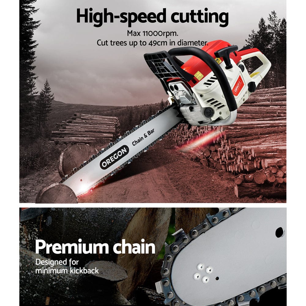 Giantz Chainsaw Petrol 52CC 20&quot; Oregon Bar Commercial E-Start Pruning Chain Saw,Giantz Chainsaw Petrol 88CC 24&quot; Oregon Bar Commercial E-Start Pruning Chain Saw