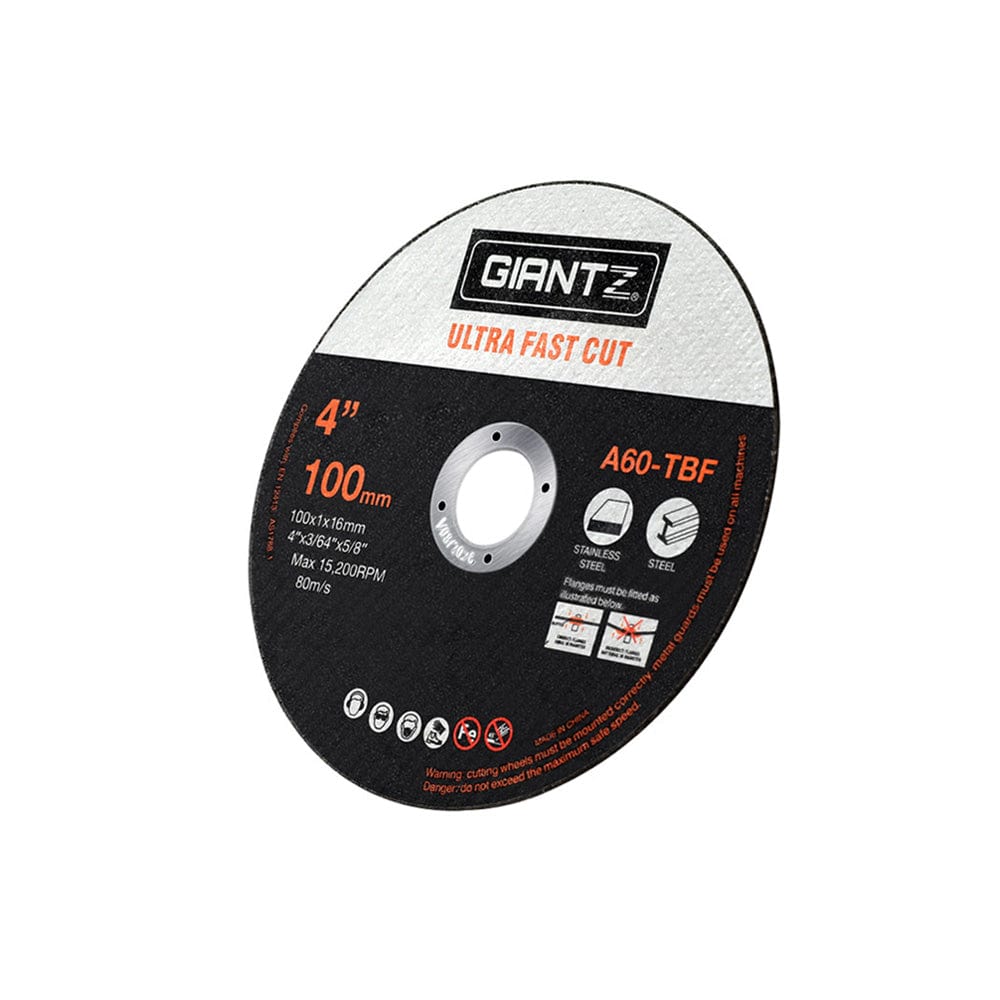 Giantz 25-Piece Cutting Discs 4&quot; 100mm,Giantz 25pcs 4&quot; Cutting Discs 100mm Angle Grinder Thin Cut Off Wheel for Metal