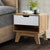 Artiss Bedside Table 1 Drawer with Shelf - IKER White & Oak