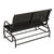 Gardeon Outdoor Garden Bench Seat Swing Glider Rocking 2 Seater Patio Furniture Black