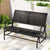 Gardeon Outdoor Garden Bench Seat Swing Glider Rocking 2 Seater Patio Furniture Black