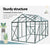 Greenfingers Greenhouse 2.52x1.9x1.83M Aluminium Polycarbonate Green House Garden Shed