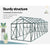 Greenfingers Greenhouse 4.43x2.44x2.15M Aluminium Polycarbonate Green House Garden Shed