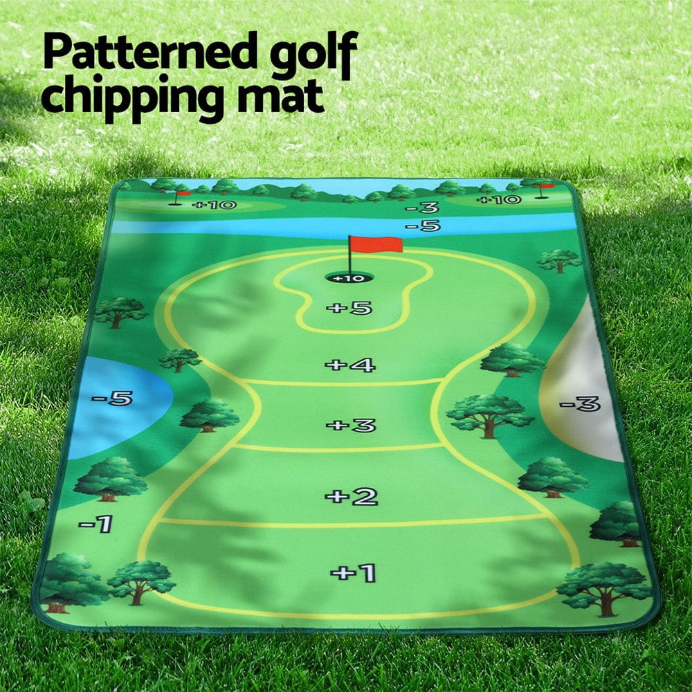 Everfit Golf Chipping Game Mat Indoor Outdoor PracticeÂ Training Aid Set