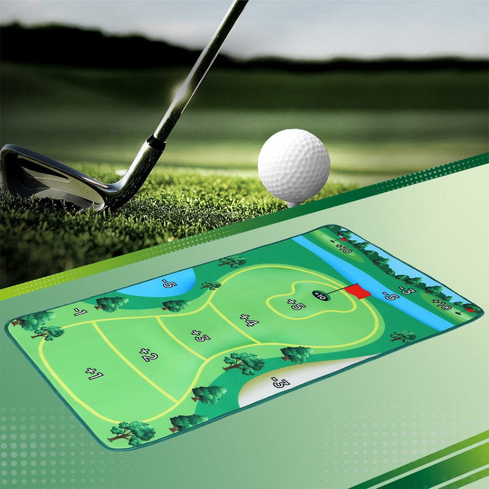 Everfit Golf Chipping Game Mat Indoor Outdoor PracticeÂ Training Aid Set