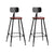 Artiss 2x Bar Stools Vintage Metal Chairs