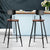 Artiss 2x Bar Stools Vintage Metal Chairs