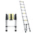 Giantz 2.6M Telescopic Ladder Aluminium Extension Extendable Steps Adjustable Height