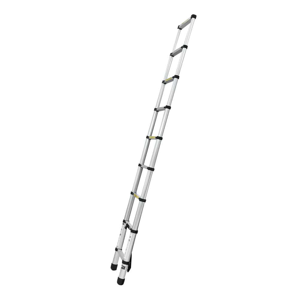 Giantz 2.6M Telescopic Ladder Aluminium Extension Extendable Steps Adjustable Height