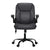 Artiss 2 Point Massage Office Chair Leather Mid Back Grey