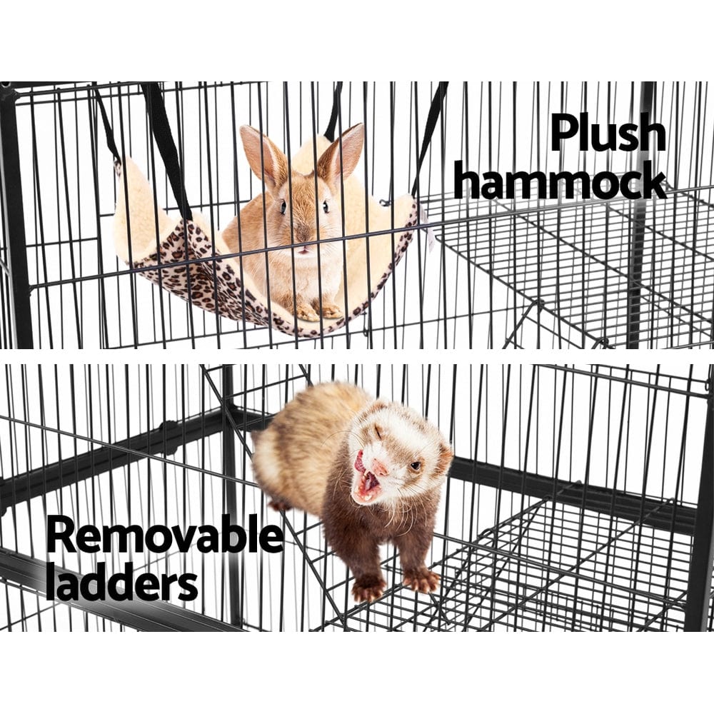 i.Pet Rabbit Cage 142cm Hutch 4 Level Bird Guinea Pig Ferret