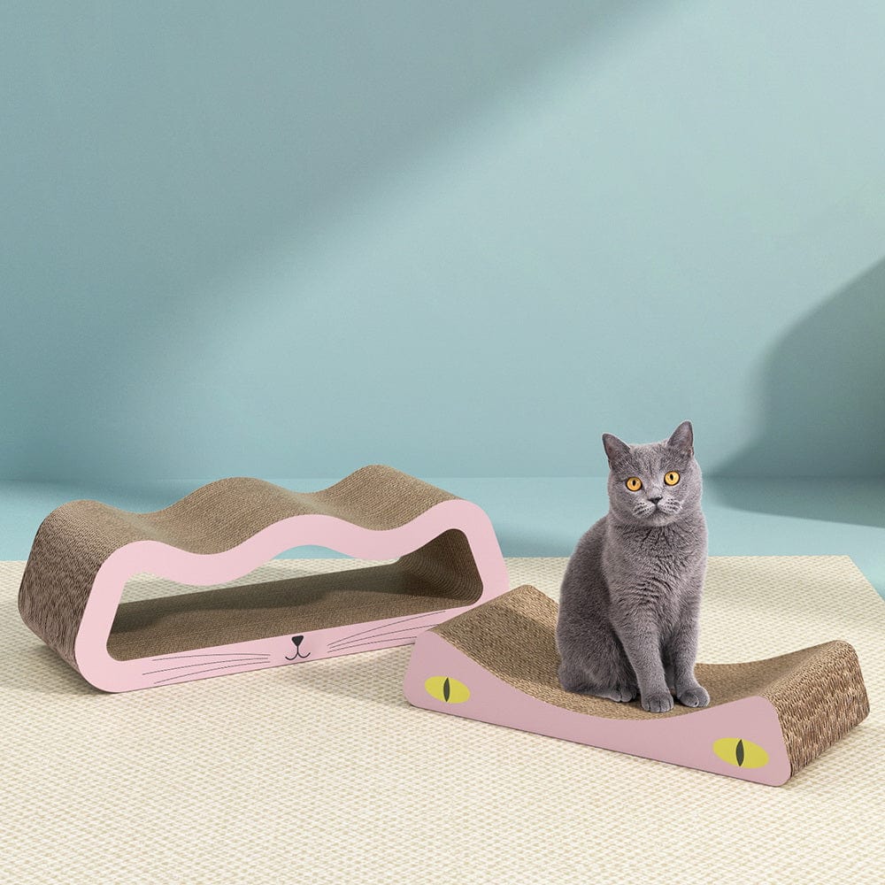 i.Pet Cat Scratching Board Scratcher Cardboard Kitten Indoor Climbing Pad Catnip