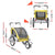 i.Pet Pet Bike Trailer Dog Stroller Pram Bicycle Large Travel Cycling Foldable