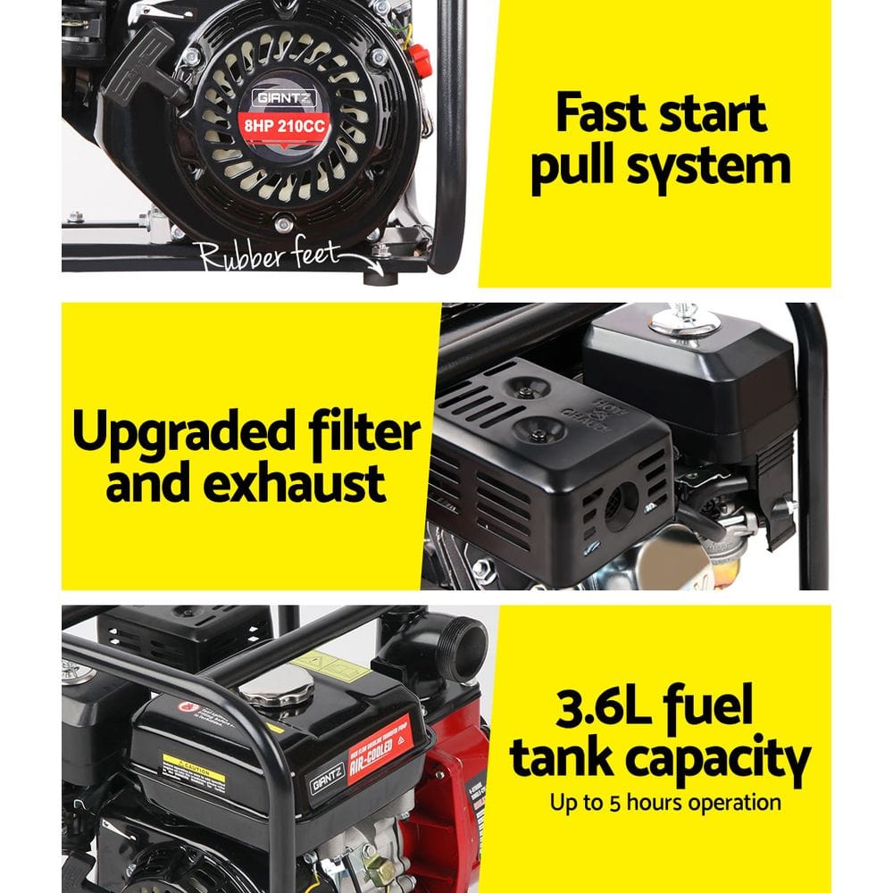 Giantz Petrol Water Pump 2&quot; High Flow Transfer Fire Fighting Irrigation