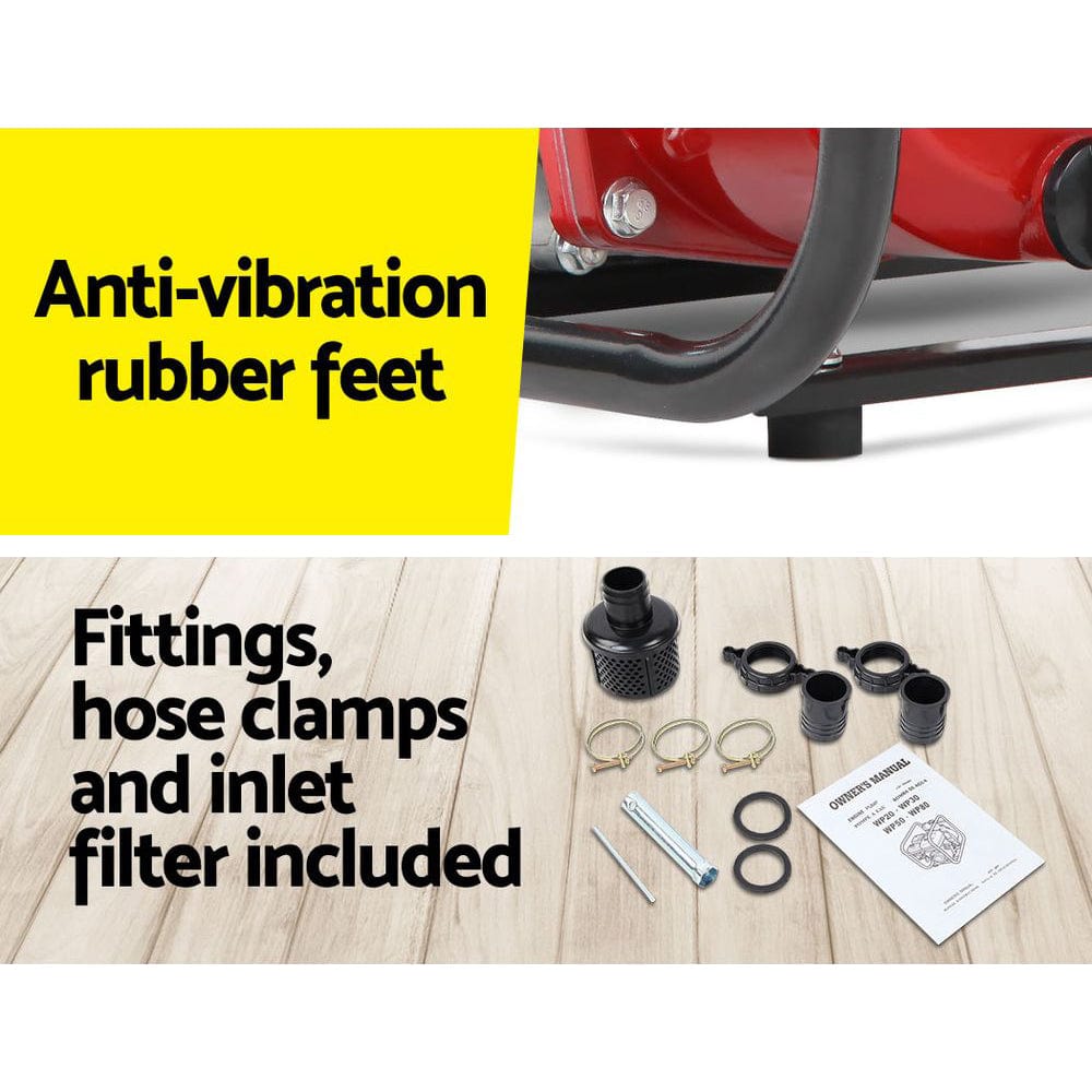 Giantz Petrol Water Pump 2&quot; High Flow Transfer Fire Fighting Irrigation