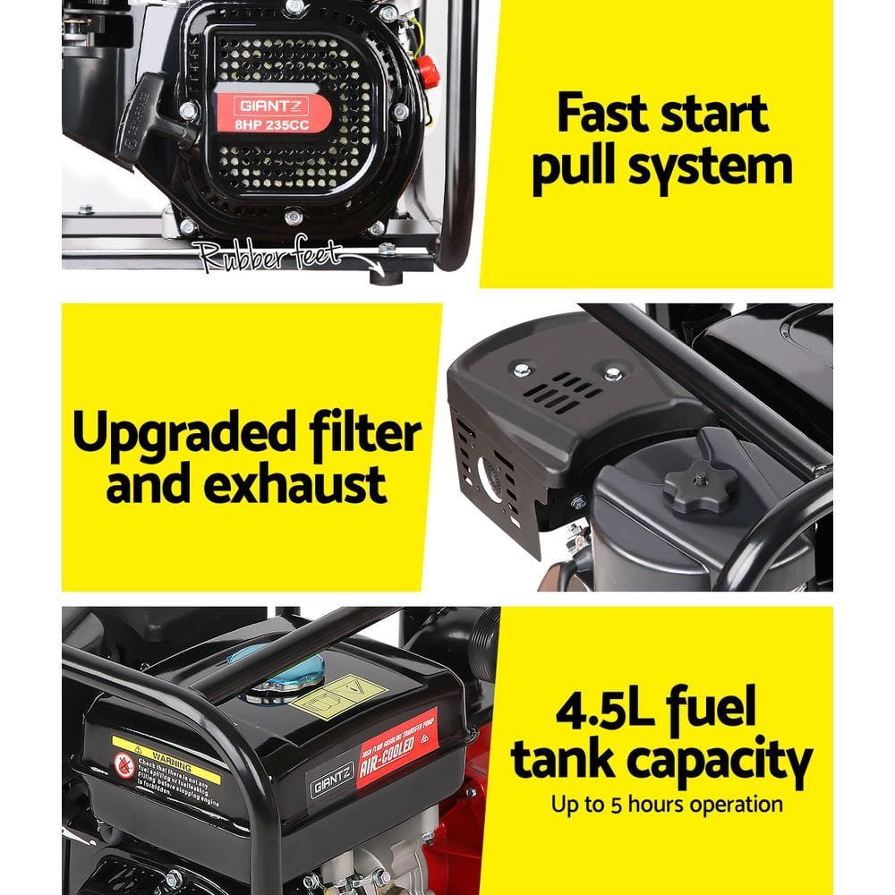 Giantz Petrol Water Pump 2&quot; Transfer High Flow Fire Fighting Irrigation