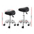 Artiss Salon Stool Saddle Swivel Chair Black