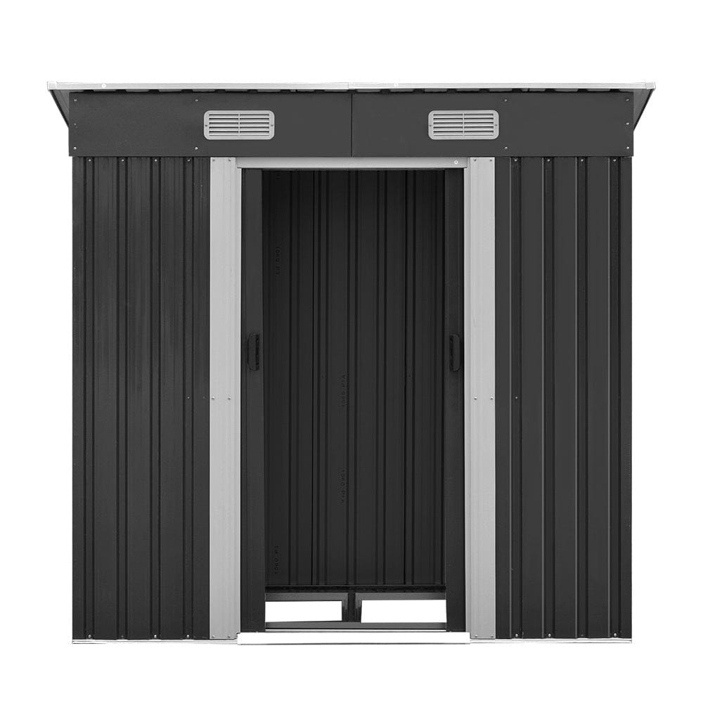 Giantz Garden Shed 1.94x1.21M w/Metal Base Sheds Outdoor Storage Tool Steel House Sliding Door