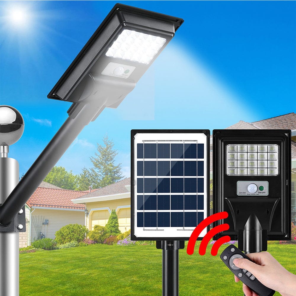 Leier 80 LED Solar Street Light Flood Motion Sensor Remote