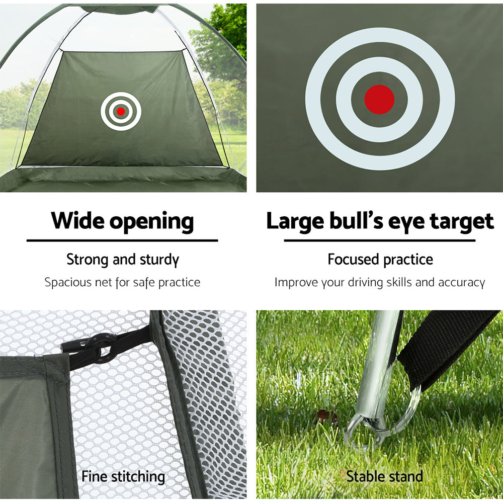 Everfit 3M Golf Practice Net And Training Mat Set Driving Target Green