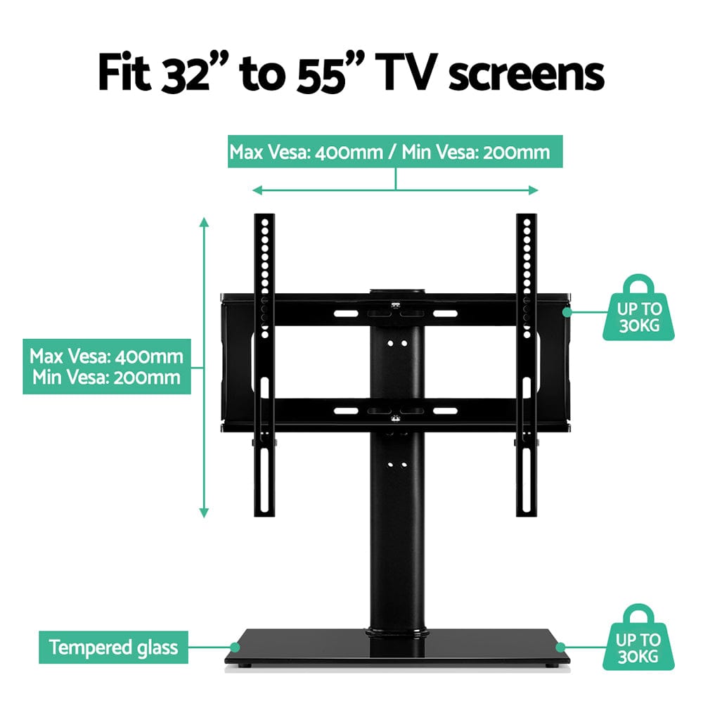 Artiss TV Stand Mount Bracket for 32&quot;-55&quot; LED LCD Swivel Tabletop Desktop Plasma