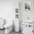 White Tall Bathroom Cabinet High Storage