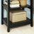 Black Bedside Table with 1 Drawer and 2 Shelves