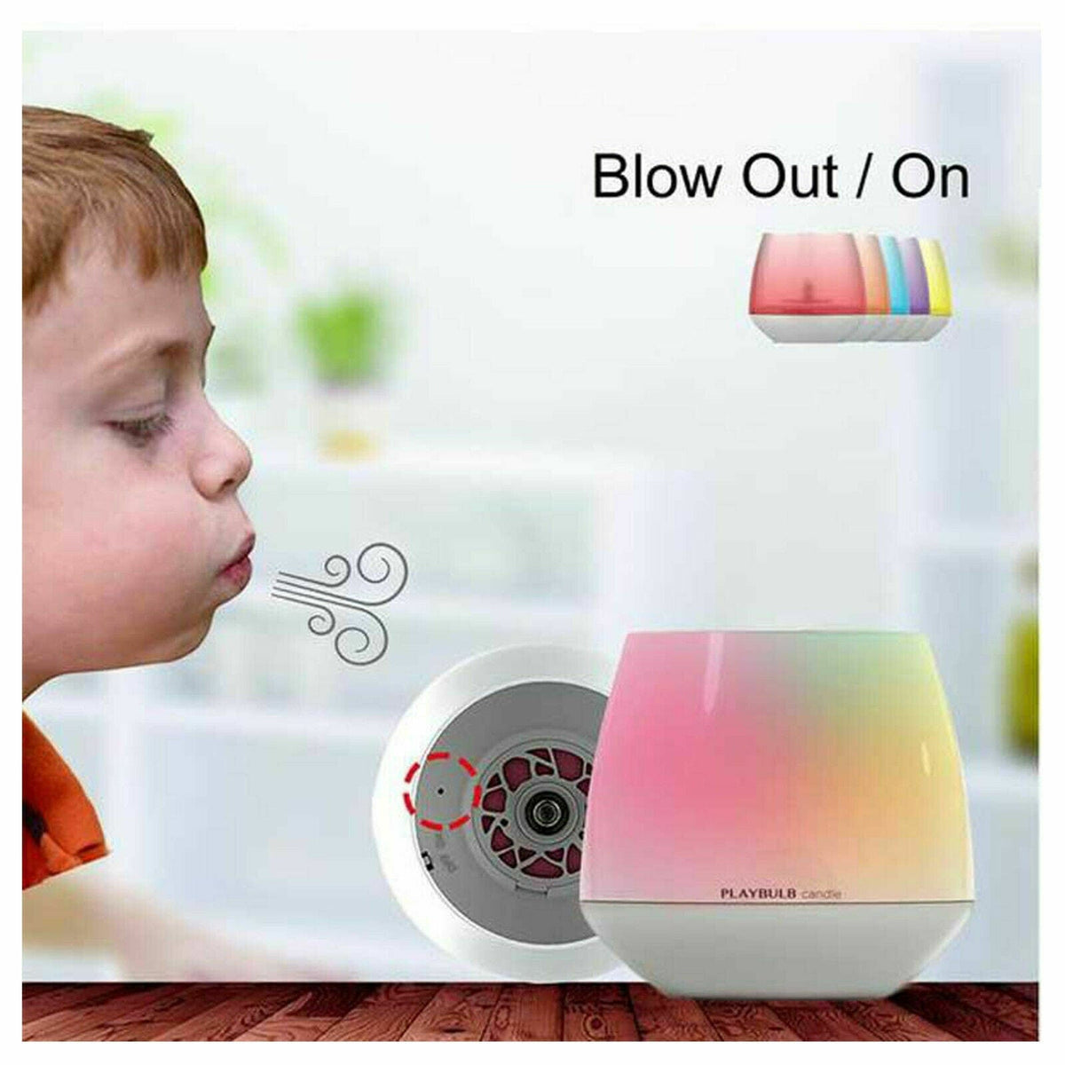 MiPow Playbulb STUDIO Gift Set Novelty LED Light Bulb &amp; Candle Bluetooth Audio