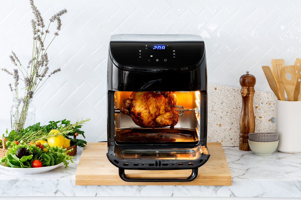 12L Digital Air Fryer w/ 200C, 7 Cooking Settings &amp; Rotisserie Function