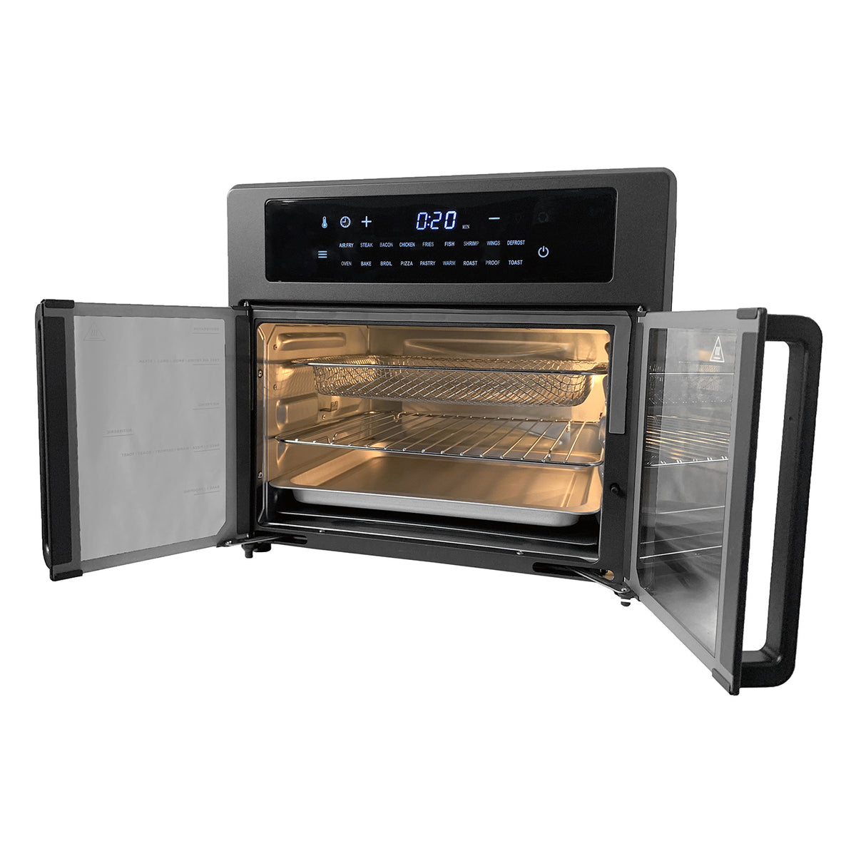 25L Air Fryer Convection Oven with 360 Cooking &amp; French Doors
